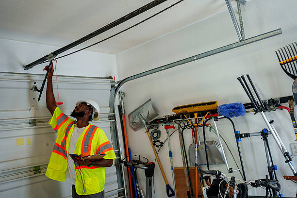 Professional Garage Door Panel Replacement technician working in Dysart, IA